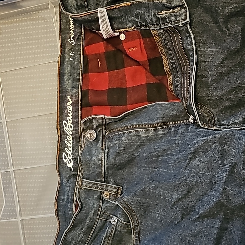 Eddie Bauer flannel lined jeans